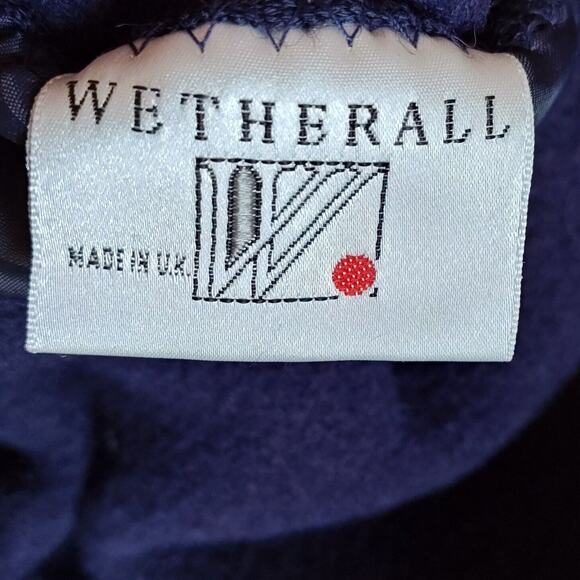 Vintage Wetherall Reversable Coat Red Blue Large XL Button Front Wool Llama - Picture 5 of 11